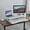 White + Modern + MDF + MDF+Metal 1, variant on 32 Inch Desk Converter, Height Adjustable Sit to Stand Riser, Dual Monitor and Laptop Workstation with Wide Keyboard Tray ( BLACK )