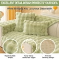 thumbnail image 2 of SHANNA Thick Rabbit Plush Sofa Cover 1 2 3 Seater, Non-Slip L Shape Sectional Corner Sofa Cover Super Soft Faux Fur Sofa Slipcovers for Living Room, 2 of 7