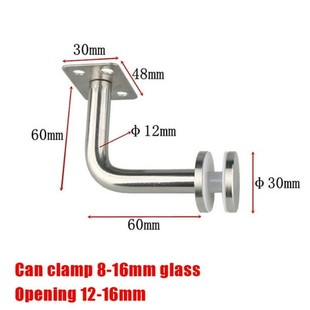 

Silver Stair Handrail Bracket Bannister Wall Support Hand Rail Balustrade Strong