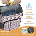 thumbnail image 2 of Cartoon Donut Print Cooler Backpack, Waterproof Insulated Bag for Sweet Foodies and Travelers, 2 of 6