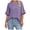 Purple, variant on Women Oversized T Shirt 60 Polyester 35 Rayon 5 Spandex Crewneck Short Sleeve for All Seasons