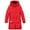 Red, variant on Lovskoo 2024 Womens Winter Coats Quilted Jacket Zipper Long Sleeve Hooded Cotton Padded Jacket White