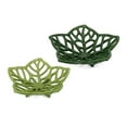 thumbnail image 1 of IMAX 53152-2 Floriana Ceramic Cutwork Flowers, Green - Set of 2, 1 of 1