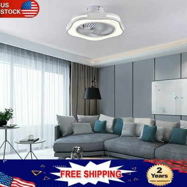 20 inch Enclosed Modern Ceiling Fan Light Pendant Lamp LED Dimmable Chandelier