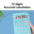 thumbnail image 4 of Viflosae Large Screen 12 Digit Calculator, Portable Office Computer For Students, High Appearance, Cute Student Calculator, Super Long Standby Time With Solar Charging Electro, 4 of 7