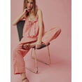 thumbnail image 6 of Women Y2k Tank Top Spaghetti Strap Peplum Camisole Sleeveless Tie Front Ruffle Hem Top Streetwear Orange Color M, 6 of 8
