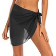 thumbnail image 4 of Womens Short Sarongs Beach Wrap Sheer Bikini Wraps Chiffon Cover Ups for Swimwear, 4 of 6