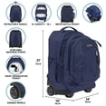 thumbnail image 3 of Mochila con ruedas JanSport Driver, bolsa de viaje con 8 ruedas, negra, 3 of 6