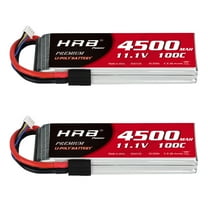 2pcs HRB 11.1V 3S 4500mAh LiPo Battery for RC Traxxas Car Truck Airplane FPV