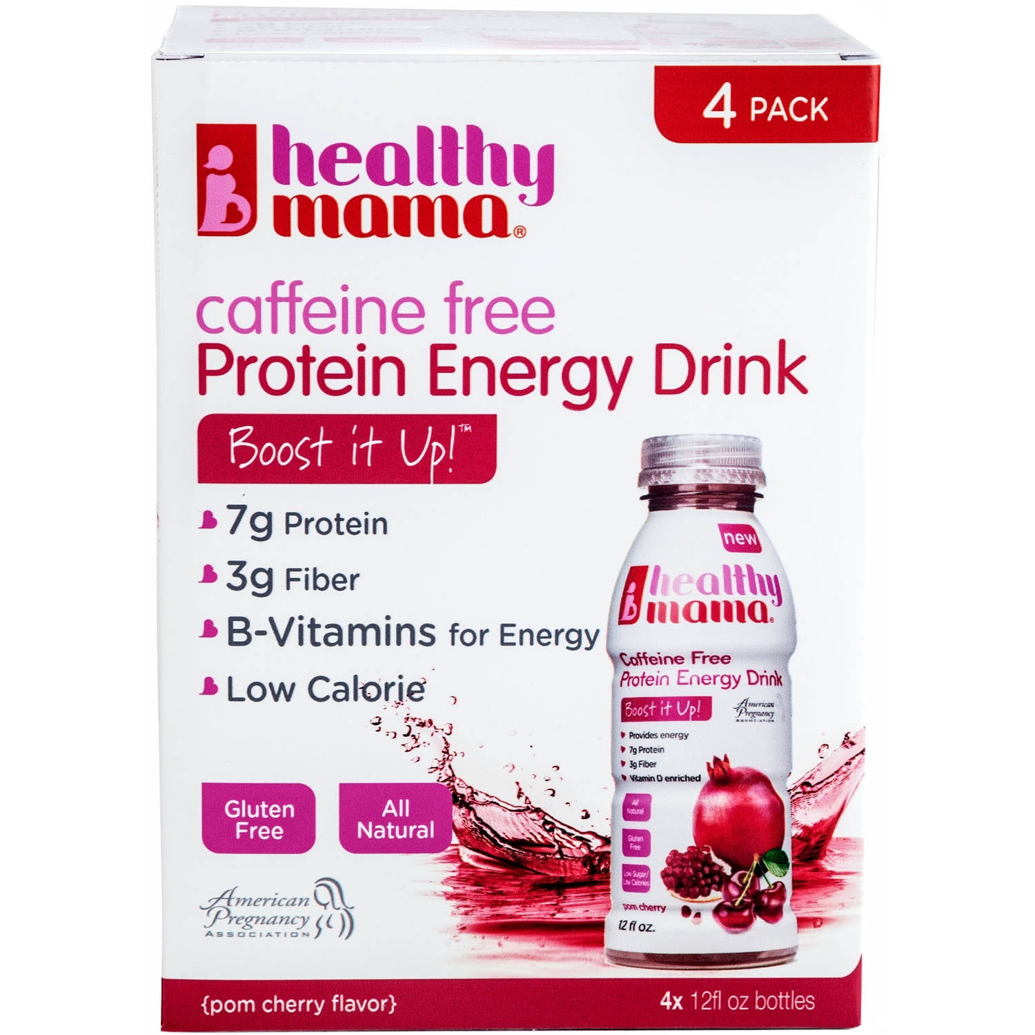 Healthy Mama Boost it Up! Pom Cherry Caffeine Free Protein Energy