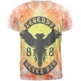 thumbnail image 2 of Legends Never Die Phoenix Fire Birthday Mens T Shirt Heather White X-LG, 2 of 2