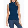 thumbnail image 4 of FITVALEN Women's Mock Turtleneck Tank Tops Sleeveless Stretch Slim Fit Top Base Layer Shirt, 4 of 7