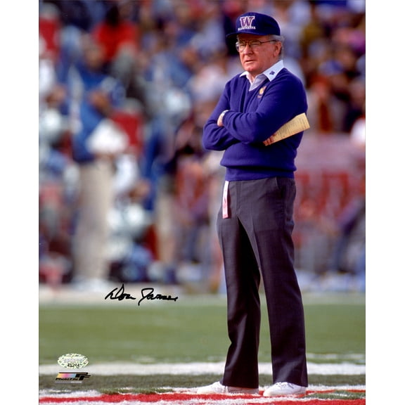Don James Autographed 8x10 Photo Washington Huskies MCS Holo 1004