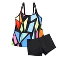 thumbnail image 3 of TIMIFIS Tankini Swimsuits for Women Two Piece Bathing Suits Floral Print Tank Top with Boyshorts Tummy Control Swimming Suits, 3 of 6