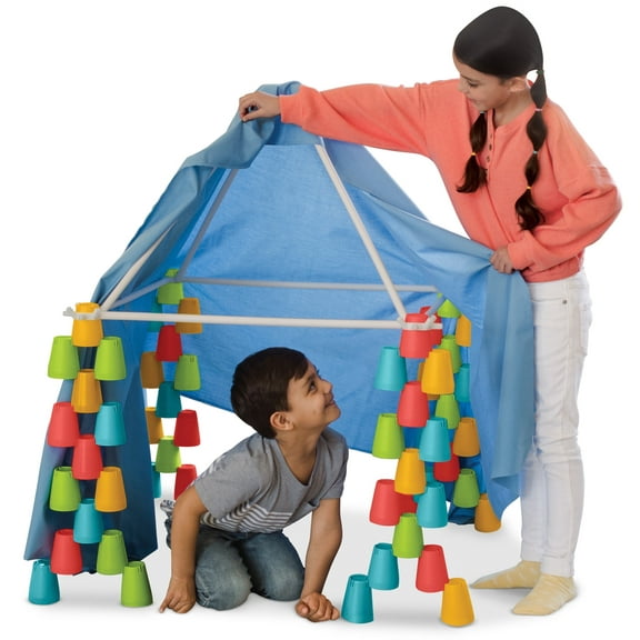 MindWare Cupstruction Forts Building, DIY 3D Building Your Own Fort, Fun Activity for Families and Kids, Ages 3 and Up