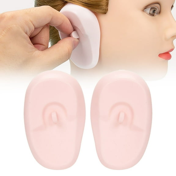 2 Pcs Professional Ear Covers Shield Protector Hairdressing Dye Bathing Shower Caps Waterproof Ear Prtotection Earmuff for Hair Salon Women Spa Anti Staining Guard Protects Earmuffs from The Dye -A
