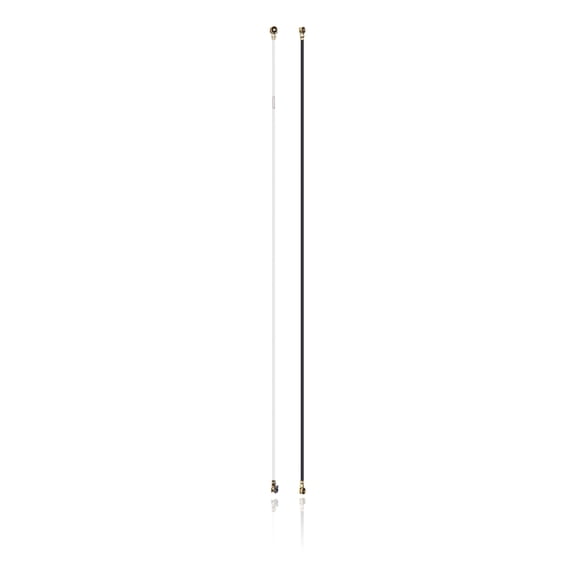Replacement Antenna Cable Compatible For Motorola Moto G Power (XT2117 / 2021) (2 Piece Set) (Black: 12cm, White: 11.4cm)