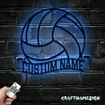 thumbnail image 5 of Craftnamesign Custom Water Polo Ball Metal Wall Art LED Light, Personalized Player Name Sign, 5 of 5