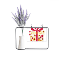 thumbnail image 1 of mas Transparent Festival Pattern Artificial Lavender Flower Vase Bottle Card, 1 of 2