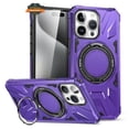 thumbnail image 3 of For Samsung Galaxy S24+ /S24 Plus 5G Tough Shockproof Hybrid with Magnetic Ring Stand Compatible with MagSafe TPU + PC Protective Phone Case Cover by Xpression - Purple, 3 of 11
