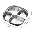 Ruhiku GW Stainless Steel Divided Kids Plates, Indestructible Dinner