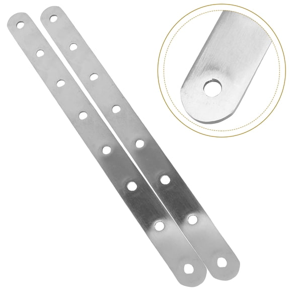 Phenofice 2Pcs Flat Mending Plate Silver Stainless Steel for Wooden Board Furniture Assembly