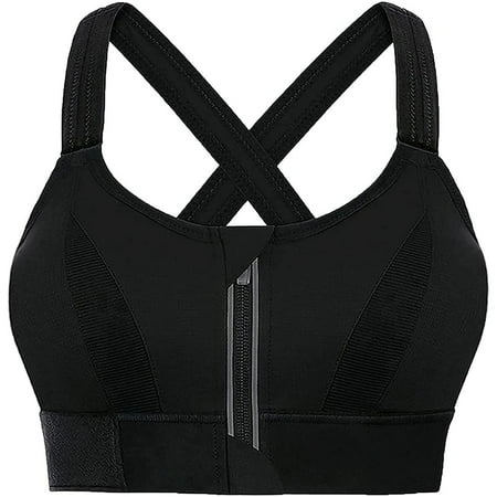 

Elbourn Racerback Sports Bras for Women Padded Seamless High Impact Support for Yoga Gym Workout Fitness Padded Strappy Criss Cross Cropped Bras 1 Pack