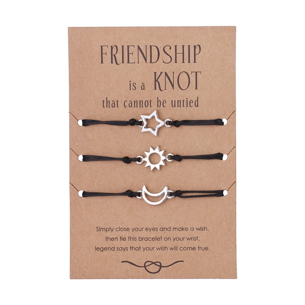Sol Luna y Estrella Pulseras Encanto Muñeca Brazalete Niñas Accesorios Regalos de Navidad