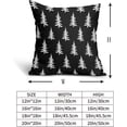thumbnail image 5 of Christmas Tree Pillow Covers 18x18 Set of 2 Red Xmas Rustic Style Winter Print Decorative Outdoor Pillowcases Farmhouse Vintage Holiday Decorations Throw Cushion Case Decor for Couch Sofa Bed, 5 of 6