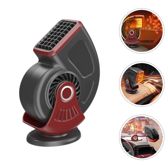 OUNONA Portable Car Heater 12 Volt Defroster for Windshield ABS Material Black Color