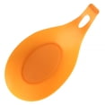 thumbnail image 1 of Silicone Spoon Rest Nonstick Soup Ladle Rest Spatula Holder Spoon Spatula Holder Heat Resistant Kitchen Cooking Utensil, Orange, 1 of 8