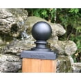 thumbnail image 2 of Nuvo Iron Decorative Ball Post Cap for 5.5" x 5.5" Posts, Black - PCB04, 2 of 10