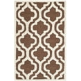 thumbnail image 2 of SAFAVIEH Cambridge Kirsten Geometric Wool Area Rug, Dark Brown/Ivory, 2' x 3', 2 of 7