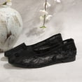 thumbnail image 6 of GERsome Women's Ballet Flats Square Closed Toe Slip-On Dress Shoes Lace Mesh Comfort Walking Shoes for Causal Work, Black Size 7, 6 of 9