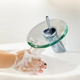 thumbnail image 2 of Dsscvnef Robinet de Lavabo en Cuivre Eau Chaude Froide avec Poignée en Verre Design en Acier Inoxydable pour Comptoir Style Moderne, 2 of 6