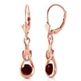 thumbnail image 2 of Galaxy Gold 14K Rose Gold Natural Garnet Dangle Earrings - January Birthstone - Passion & Protection - Fine Jewelry for Women, 2 of 3