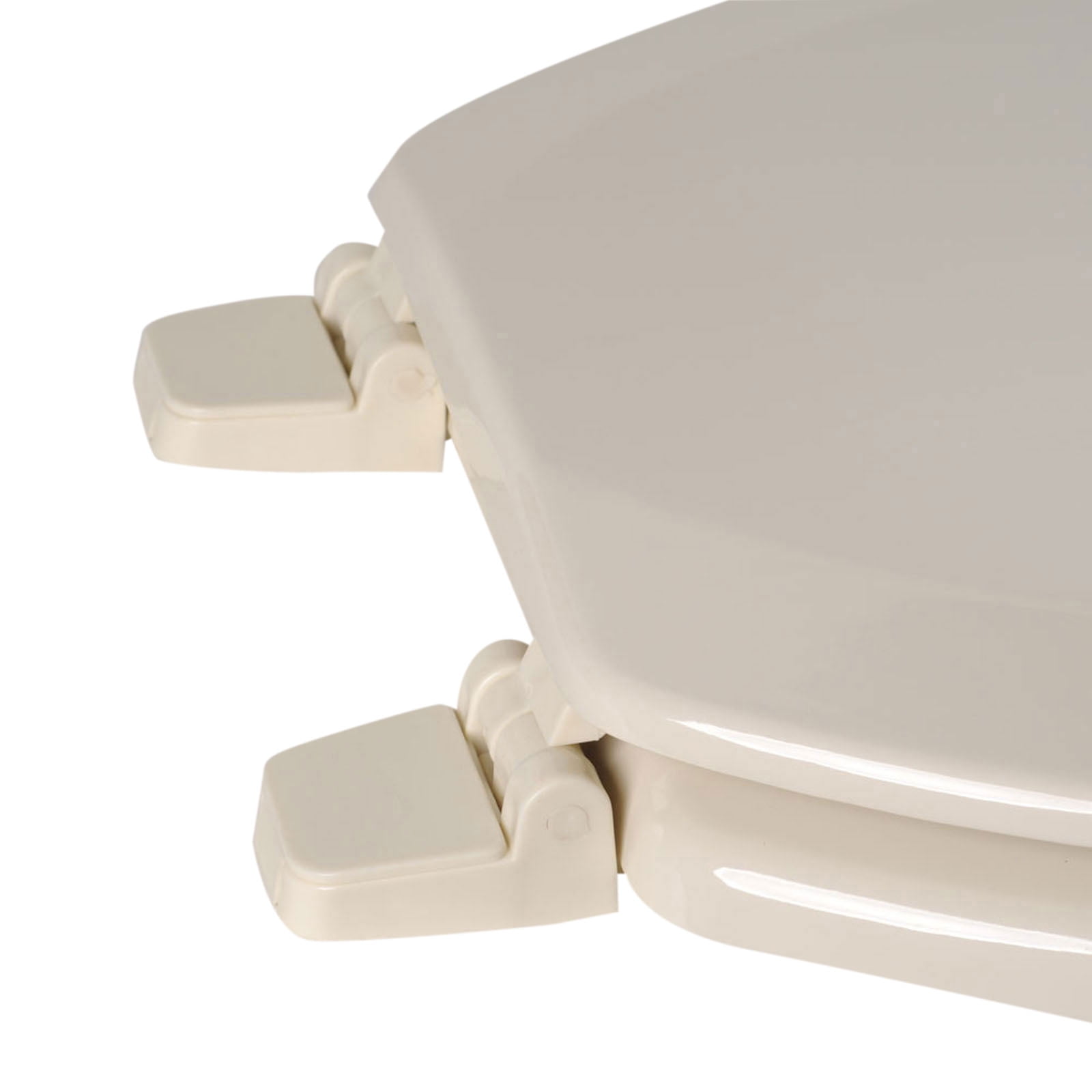 BathDecor Bone Deluxe Molded Wood Elongated Toilet Seat with Adjustable Hinge