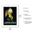 thumbnail image 2 of Longines - The Best of Swiss Precision Watches - Vintage Advertising Poster by Leonetto Cappiello c.1922 - Bamboo Fine Art 290gsm Paper (Unframed) 12x16in, 2 of 4