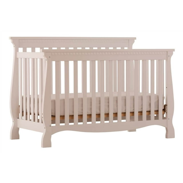 Stork Craft Venetian 4-in-1 Fixed Side Convertible Crib in White