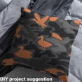 thumbnail image 2 of Manfei Abstract Camouflage Sewing & Crafting Fabric (1 Yard), Modern Geometric Home Decor Fabric by the Yard, Camo Theme DIY Fabric, Black Orange Gray, 2 of 6