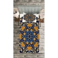 thumbnail image 3 of Ambesonne Ethnic Quilted Bedspread Set 2 Pcs, Floral Mandala Motif, Twin Size, Blue Orange Purple, 3 of 3