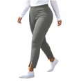 thumbnail image 5 of Stamzod Women's Plus Size Leggings High Elastic Waist Split Yoga Pants Women Slim Fit Stretchy Workout Leggings, 5 of 8