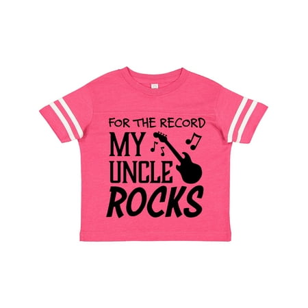 

Inktastic For the Record My Uncle Rocks Gift Toddler Boy or Toddler Girl T-Shirt