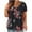 Z1-Black, variant on Womens Plus Size V-Neck Tie-Dye Print Button Short Sleeve Tops T-Shirts Blouse
