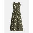 thumbnail image 4 of Time and Tru Women's and Women’s Plus Sleeveless Midi Dress, Sizes XS-4X, 4 of 4