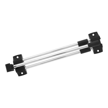 Masteelf Masteelf Retractable Closet Pull Out Rod 1 Set Solid Extending Rail Hanger Adjustable Clothes Rod Metal Rack