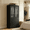 Black-B, variant on RichYa Armoire Wardrobe Closet with 3 Drawers,Clothes Storage Cabinet with Hanging Rod,Closet Organizer for Bedroom,White(B)