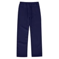 thumbnail image 6 of Girls Wide Leg Pants Kids Elastic High Waist Dress Pants Slacks Fall Winter Clothes 7-8 Years,Navy NIEWTR, 6 of 6