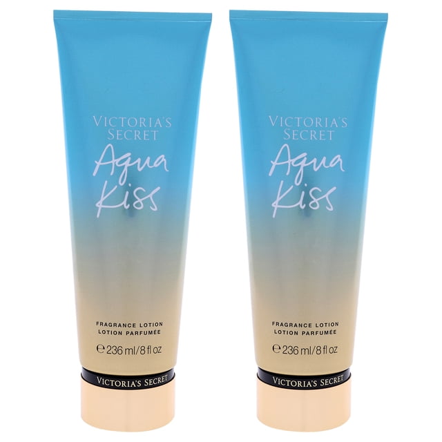 Loción corporal Victoria's Secret Aqua Kiss Fragrance Lotion 8 oz paquete de 2