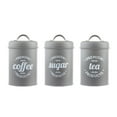 thumbnail image 2 of GUOOL 1200ml Sugar Tea Coffee Canisters Set Airtight Kitchen Food Storage Jars Bottles Matte Gray, 2 of 9